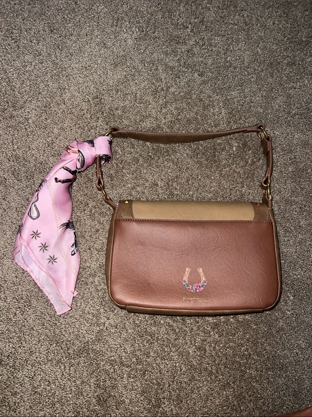 Betsey Johnson The Mane Event Horse Embroidered Shoulder Bag - Picture 2 of 6
